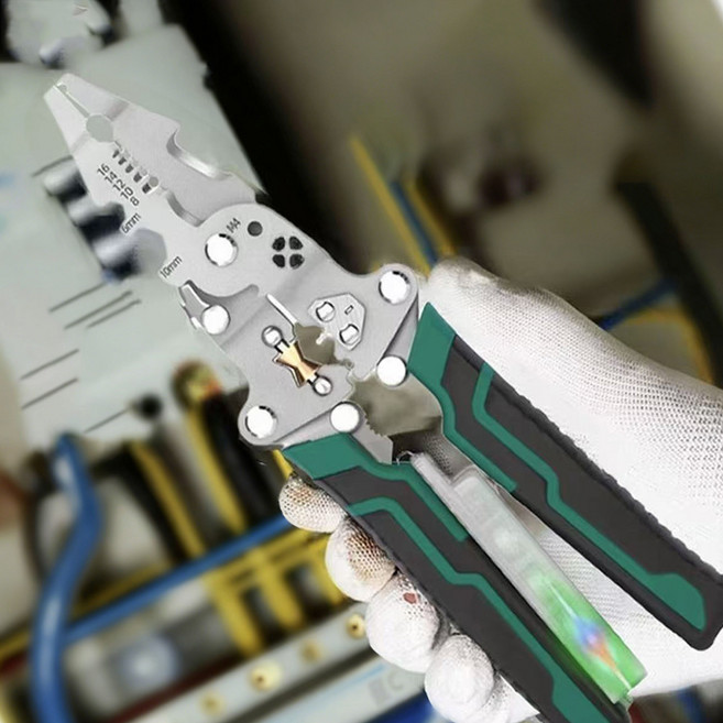 접이식 다기능 와이어 스트리퍼 압착 펜치, 1개