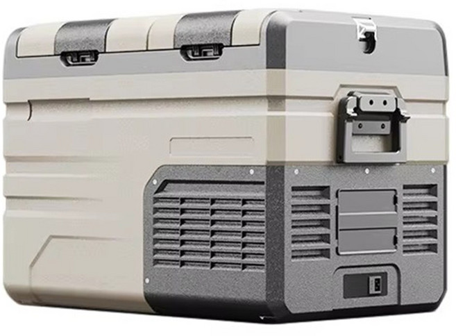 알피쿨 TA 시리즈 다용도 더블 도어 차량용 냉장고, 블랙 + 브라운, 35L