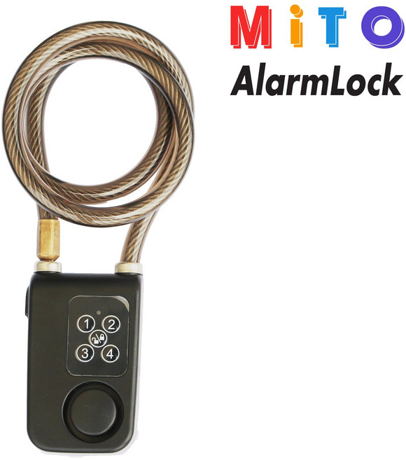 자전거 자물쇠 도난방지 경보음 알람 오토바이 킥보드, 1개