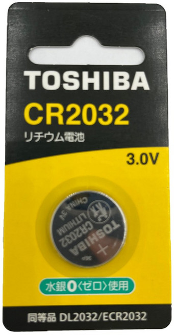 TOSHIBA 東芝 CR2032 鈕扣型鋰電池, 1個, 5顆裝, 5