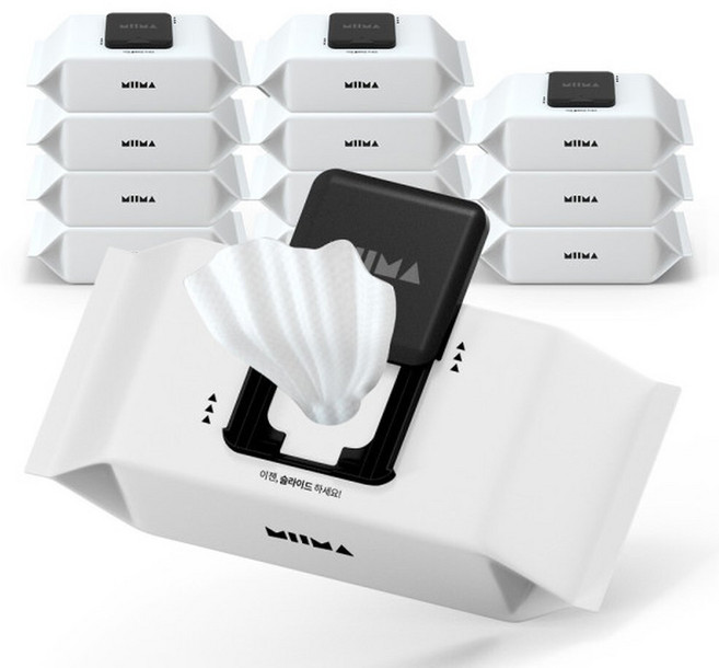 미마 슬라이드 물티슈 화이트 100매 12개입), 12개