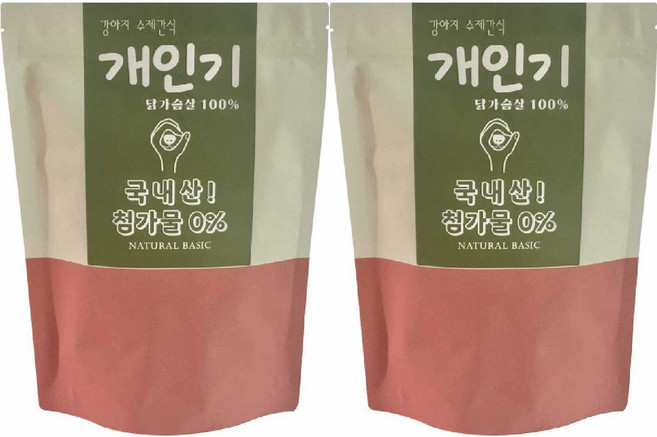 2EA 국내산 닭가슴살 강아지 건강한 수제간식 무첨가 국내제조 육포, 2개, 300g