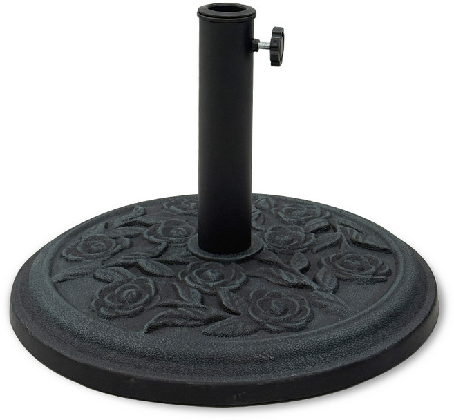 도레미파라솔 플라워 파라솔 야외 원형 받침대, 블랙