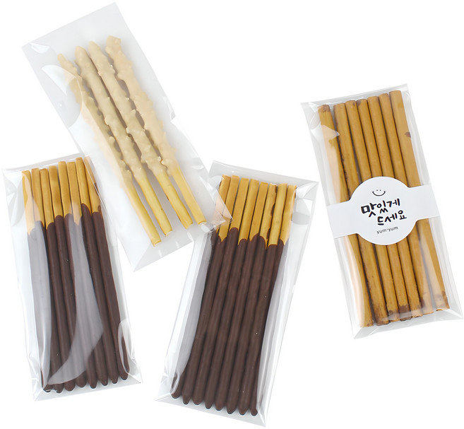 접착식 OPP 무지 쿠키포장비닐 10 x 15 cm, 200개, 1세트