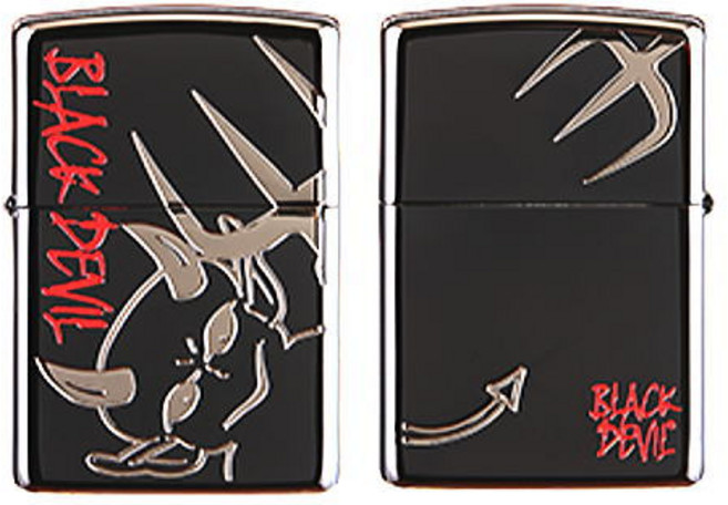 BLACK DEVIL 블랙 데빌 블랙 니켈 블랙 ZIPPO 담배 무늬