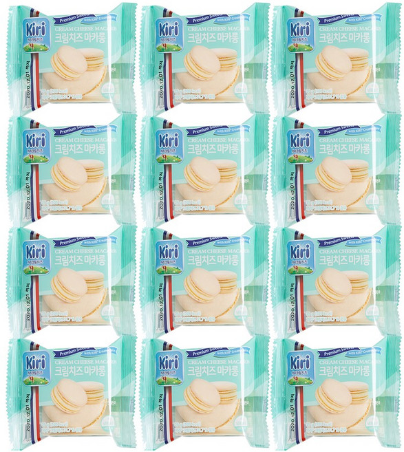 [냉동]끼리 크림치즈 마카롱 12개, 25g