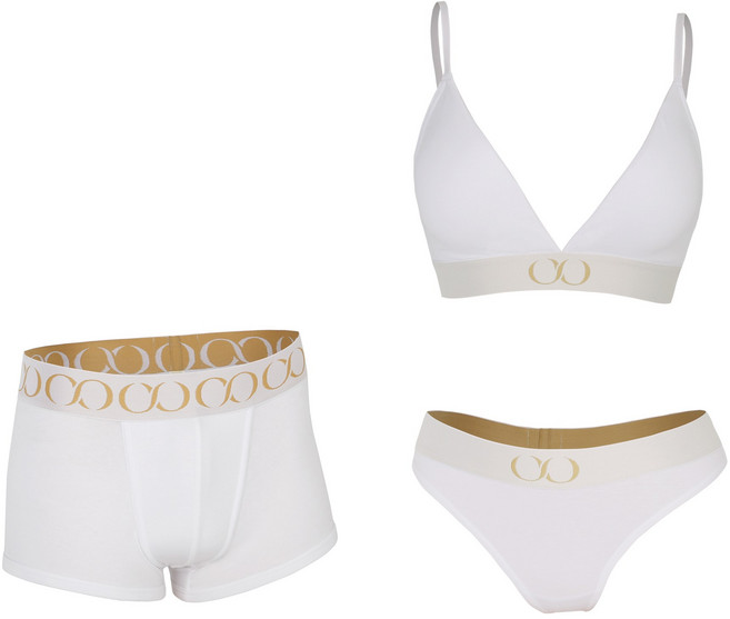 키세 바디프로필 커플 바프 의상 뫼비우스 명품 속옷 키랄 시그니쳐 화이트 커플세트