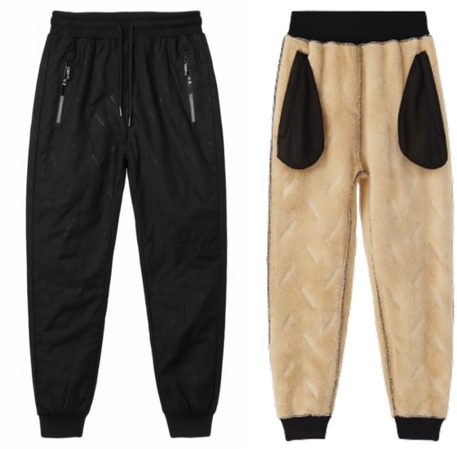 COULOKET 남자 방한바지 조거팬츠 겨울 기모 패딩