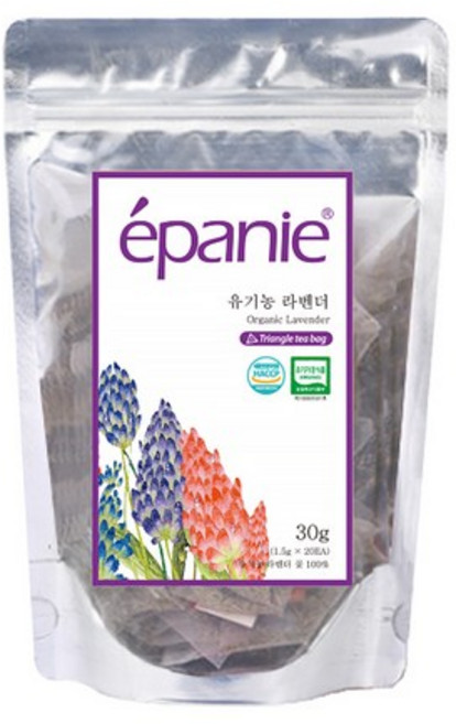 에빠니 유기농차 라벤더 티백, 1.5g, 20개입, 5개