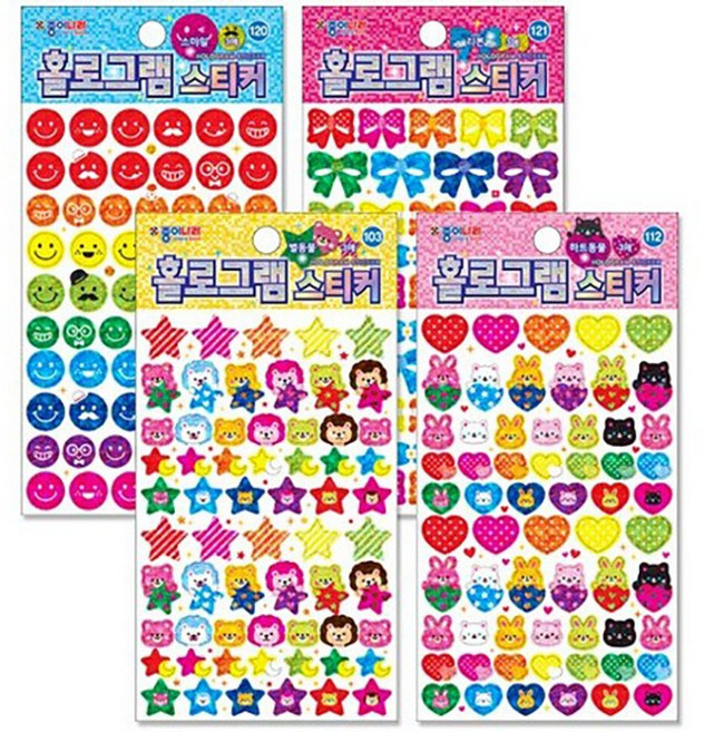 [예스통상] 신학기 학습준비물 인싸템은 여기서 한방에 해결하자3, 229. 종이나라 1000홀로그램스티커 별동물