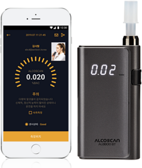 센텍 휴대용 음주측정기 알코스캔 AL 8800BT - 음주 운전 단속 예방