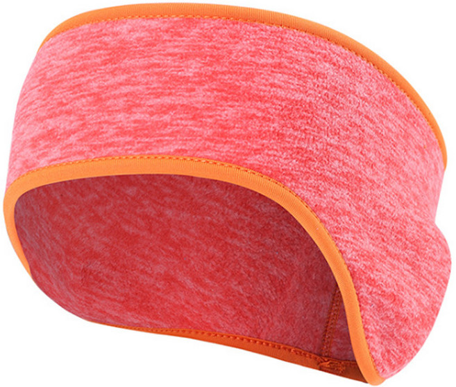 WIZMAX 얇지만 방풍력과 보온력이 우수한 등산 골프 라이딩 스포츠용품 기모 헤어밴드, 극세사헤어밴드_오렌지, 1개