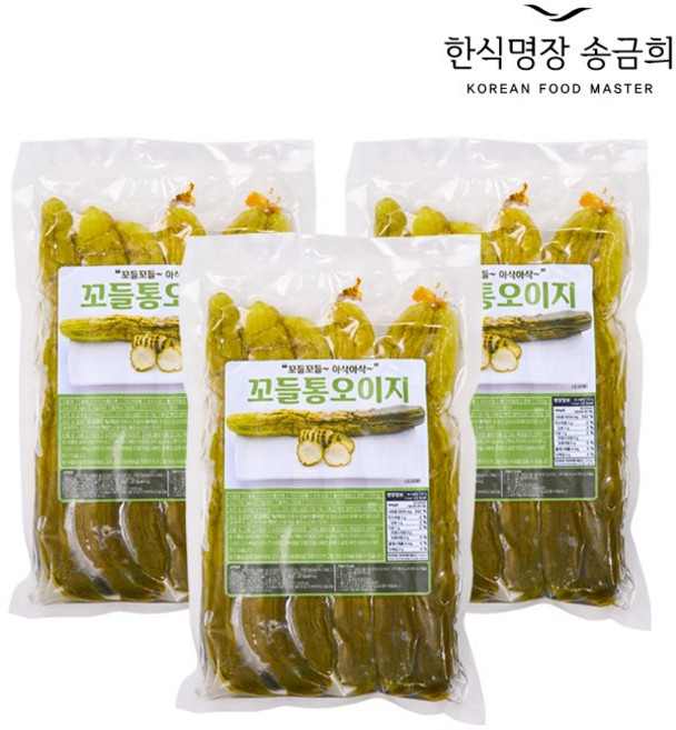 한식명장 송금희 국내산 통오이지 700g x 3개