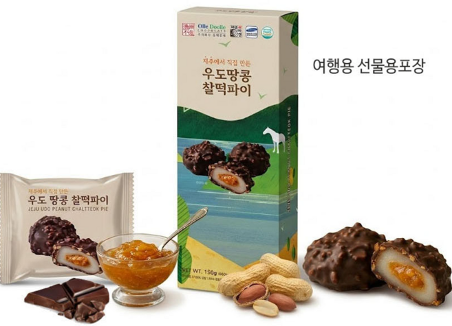 우도 땅콩 찰떡파이 150g, 1개