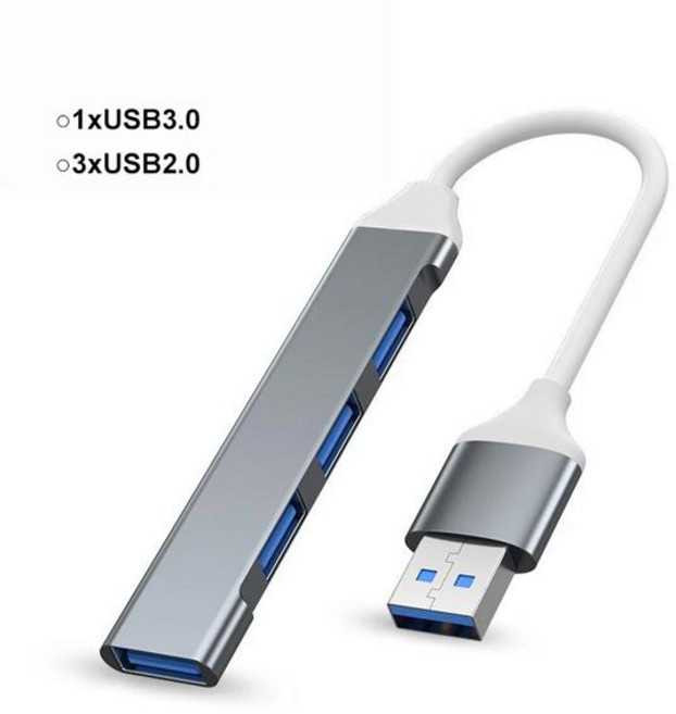 KEBIDUMEI USB 3.0 허브 5Gbps 고속 4포트 C 분배기 OTG 어댑터 마우스 키보드 맥북 프로 노트북 데스크탑용, 1개, [01] USB