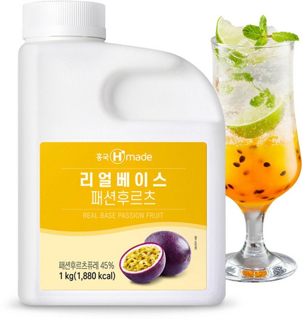 흥국 리얼베이스 패션후르츠 1kg (냉장), 1개