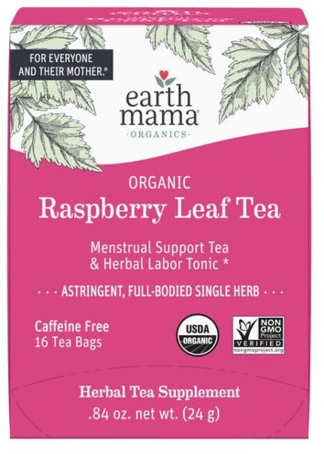 어스 마마 유기농 라즈베리 잎 차 티백 | 분만 강장제 & Earth Mama Organic Raspberry Leaf Tea Bags | Labor Tonic & Menstru, 16 Count (Pack of 1), 1개 - 쿠팡
