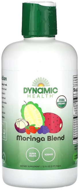 Dynamic Health 모링가 혼합물 946ml(32fl oz) DNH-10192, Dynamic Health, 모링가 혼합물, 946ml, 1개 - 쿠팡