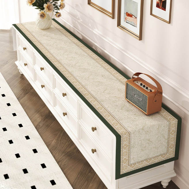 거실장 덮개 커버 티비다이 방수 1m커피테이블화이트 그레이커버 수납장덮개 식탁보, 화희몽마감