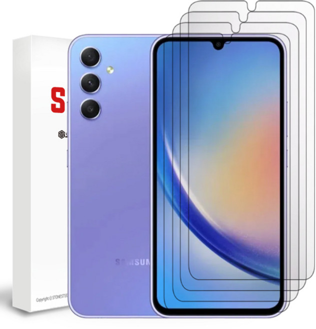 스톤스틸 갤럭시 A54 5G 방탄 강화 유리 액정 보호 필름 (a546) 4장 세트, 4개