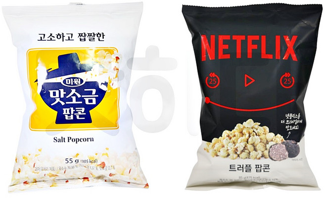 맛소금 팝콘 x 넷플릭스 트러플 팝콘 세트 맥주안주 안주거리, 85g, 2개, 55g