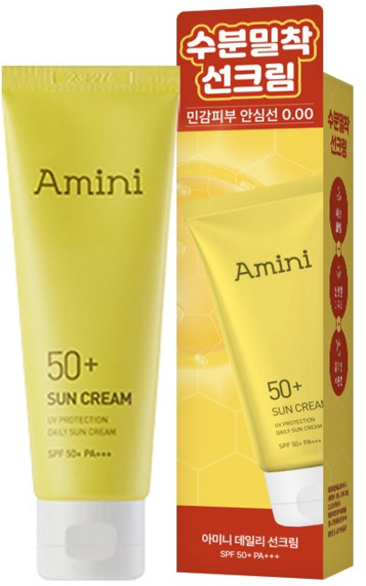 아미니 데일리 저자극 수분 선크림(SPF50+), 1개, 50ml
