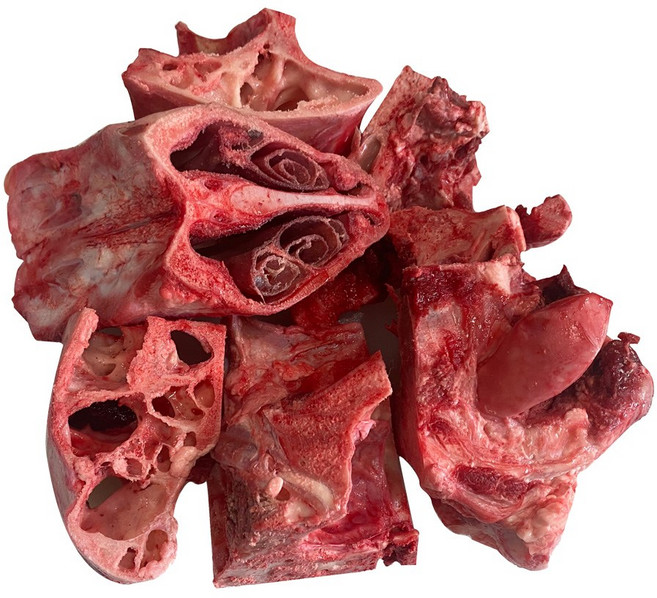 한우 암소 거세 소머리뼈 1kg 소머리국밥 사골용 곰국거리 몸보신 사골 우족 잡뼈, 1개