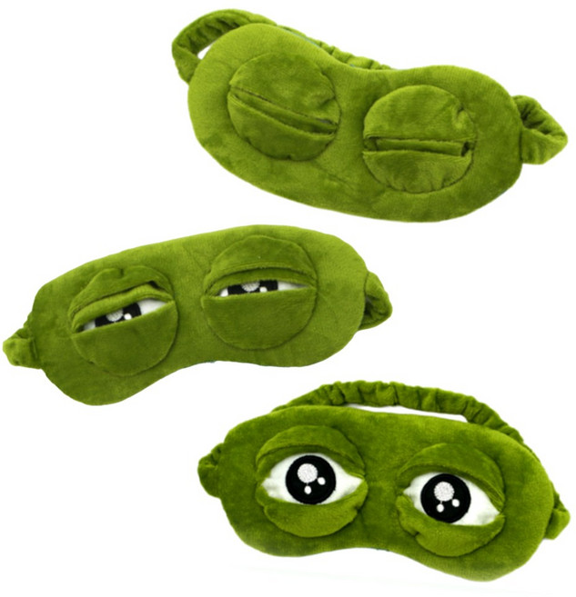 인싸 아이템 페페 슬픈개구리 안대 잠꾸러기개굴 개구리 수면 세안 밴드 눈 마사지 찜질 온열, 1개, 1개입