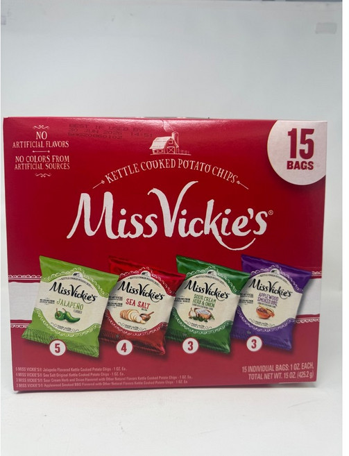 미스비키스 Miss Vickies 케틀칩 4가지맛 1oz(약 28g) 15봉