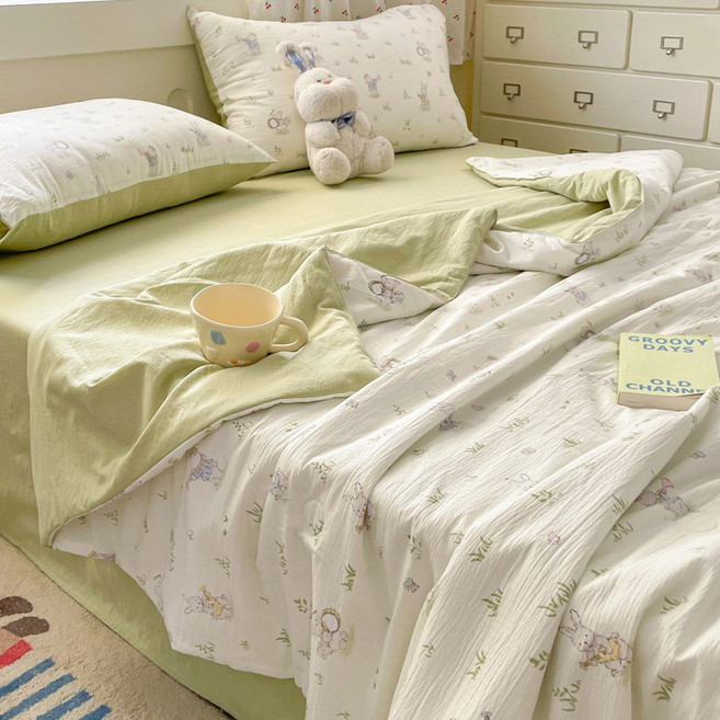 크크라이프 항균 워싱 부드러운 여름 차렵이불