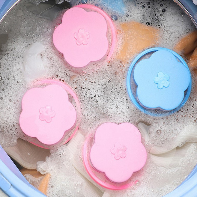 헤어볼세탁기용 세탁기먼지제거 정전기방지 세탁볼 흡착형, 블루, 블루, 1개