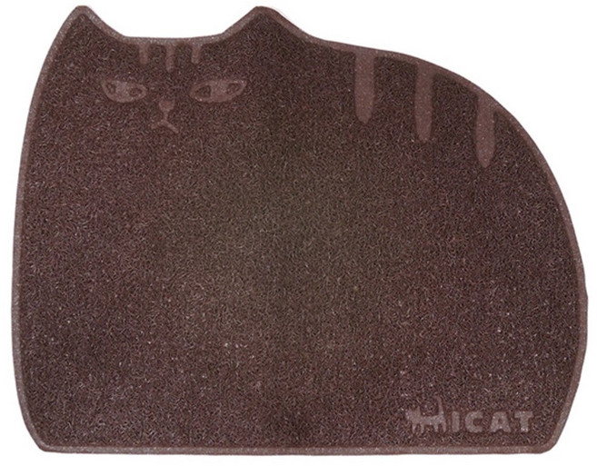 아이캣 뚱냥이 모래매트, 브라운, 1개