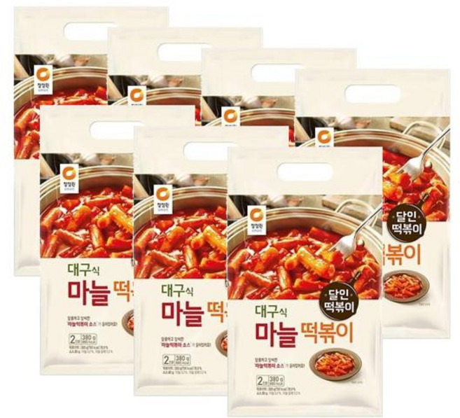 청정원 마늘 떡볶이, 380g, 7개
