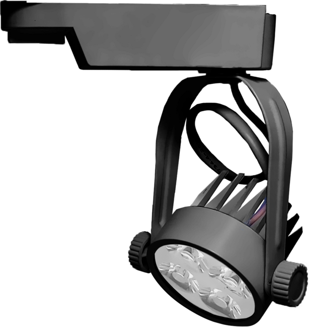Bling Light LED 5W 刀片鋁擠散熱軌道燈 30度角, 黑殼白光, 1件