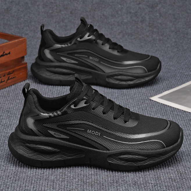 남성 가죽 방수 운동화 - 초경량 쿠셔닝 발편한 런닝화 소프트 밑창 데일리 캐주얼 스니커즈