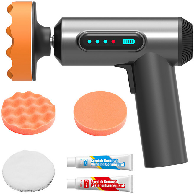 스피세프 자동차 무선 광택기+ 스펀지패드+흠집제거제+유막제거제, LIYANG-블랙