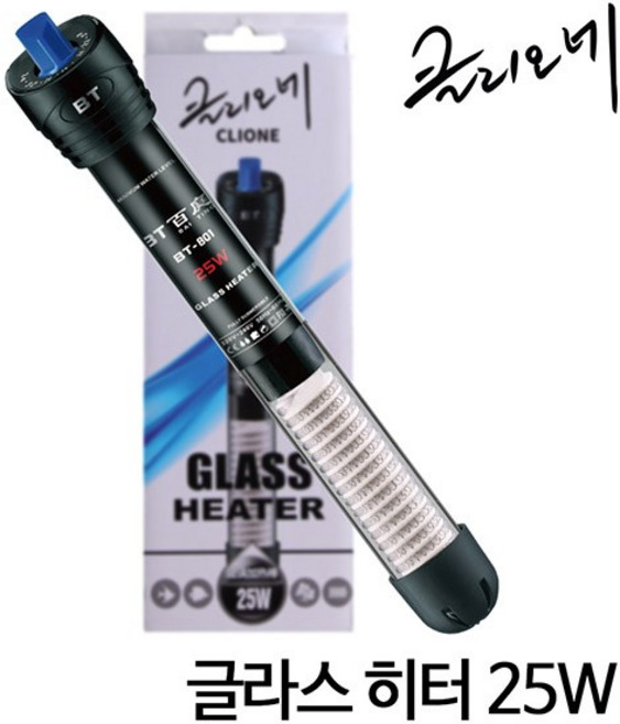 피쉬엔드림 BT-801 아쿠아리움 유리 히터 25W, 1개