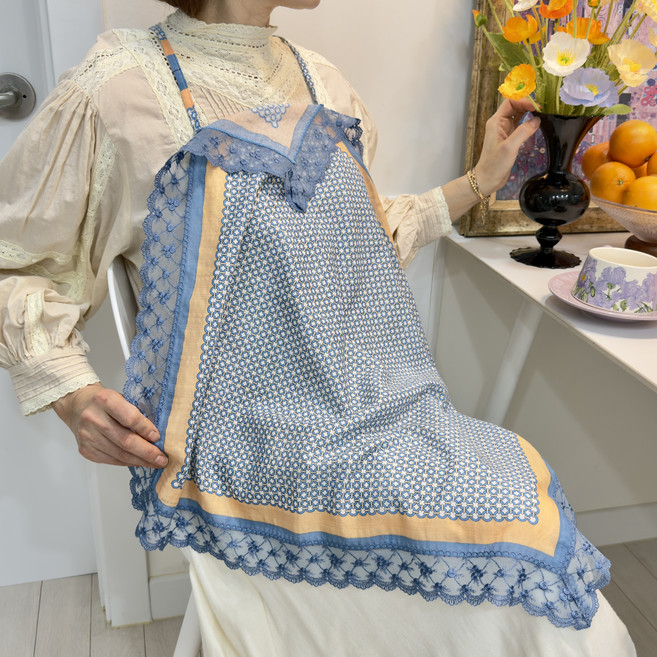 이든테라스 *고급케이스증정* 여성 앞치마 면 레이스 손수건 무릅덮개