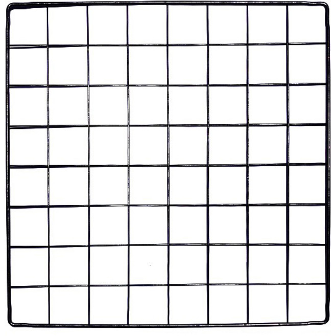 星星小舖 組合式鐵網寵物圍欄 多功能狗籠貓籠網架柵欄, 1個, 大網格 方形 (黑) 35*35CM