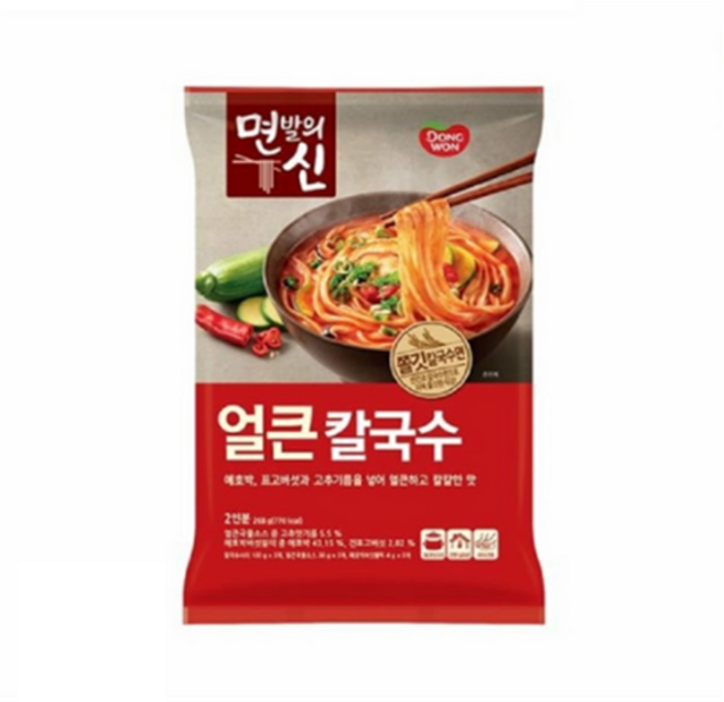 동원 면발의신 얼큰칼국수, 40개, 268g