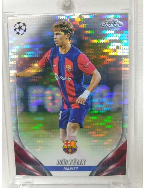 2023-24 TOPPS CHROME 탑스 크롬 #71 주앙 펠릭스 SPECKLE 리프렉터 유럽 챔피언스 리그 축구 카드, 1개