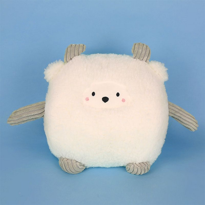 알파카모양 쿠션마사지기 온찜질 생리통증 허리 다리 종아리 목안마기 인형 여자친구 선물, 작은양 양방향 찜질 + 온찜질(플러그인)