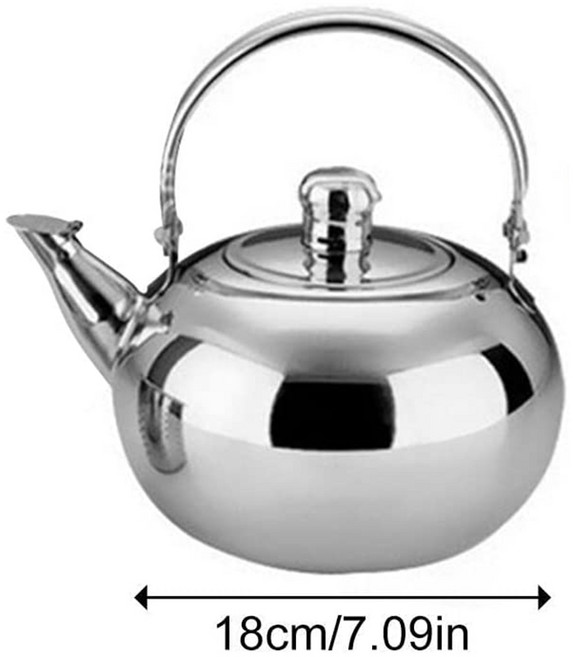 인퓨저 필터 포함 스테인레스 스틸 소재 티팟 커피 주전자 차 홈 오피스 도구 1L 1PC, 1개