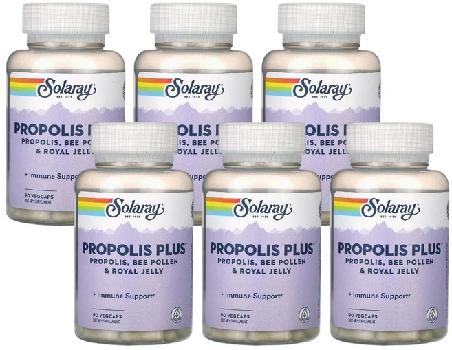 솔라레이 프로폴리스 플러스 벌꽃가루 로열젤리 베지 캡슐 90정 6병 - 쿠팡