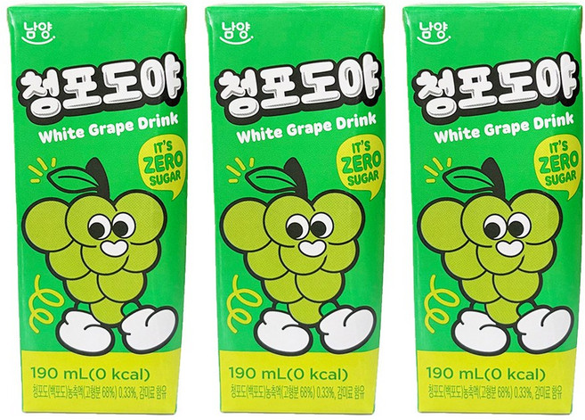 남양 청포도야 190ml/ 10팩, 10개, 190ml