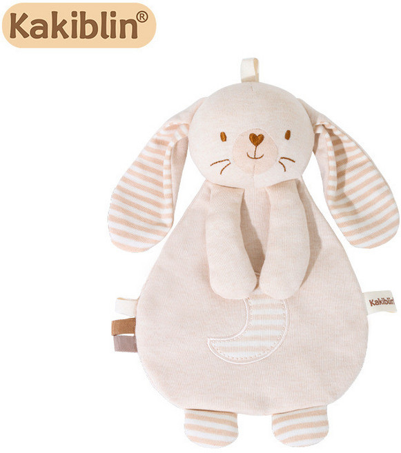 kakiblin 有機棉安撫巾 寶寶安撫陪睡玩偶 響紙玩具, N/A, 1個