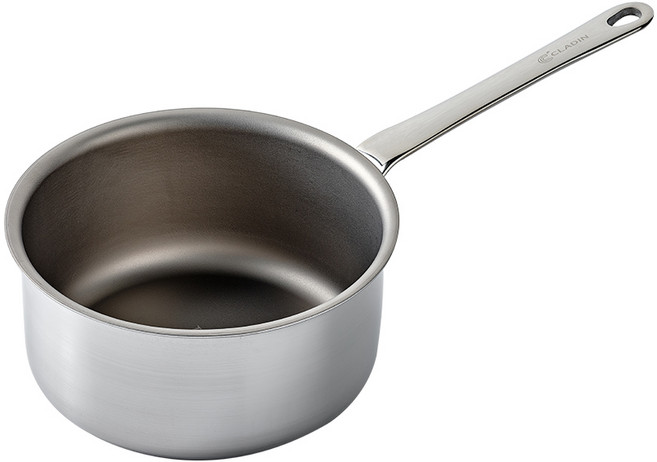 클래딘 쿡웨어 초경량 티타늄 원판 미니 소스팬 이유식팬, 실버, 1개, 14cm