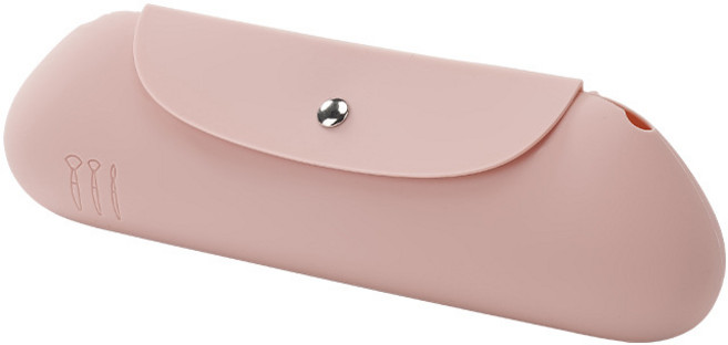 다온베뉴 실리콘 메이크업 브러쉬 파우치, 핑크, 1개