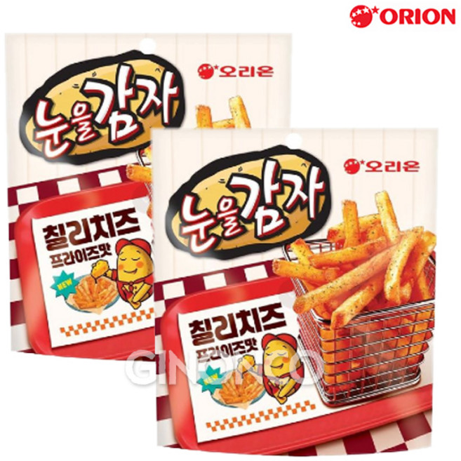 생감자스틱에 칠리양념과 치즈가루를 더한 눈을감자 칠리치즈 프라이즈맛, 96g, 2개