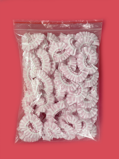 숲속의향기 노래방 마이크커버 벌크 타입 마이크 위생커버 유선 무선 땡땡이/무지 색상 1봉지 100개입, 땡땡이